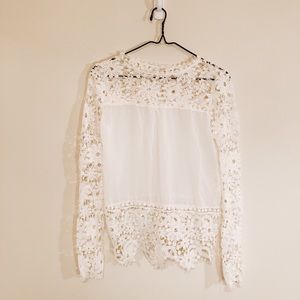 White floral blouse